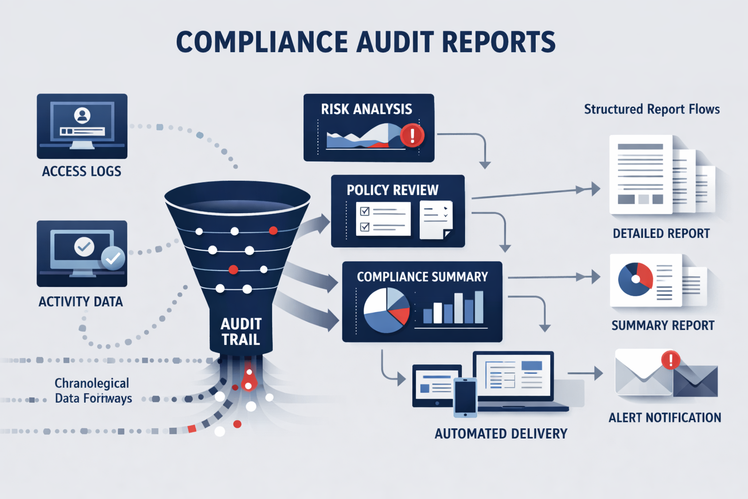 Access control management software with compliance audit reports