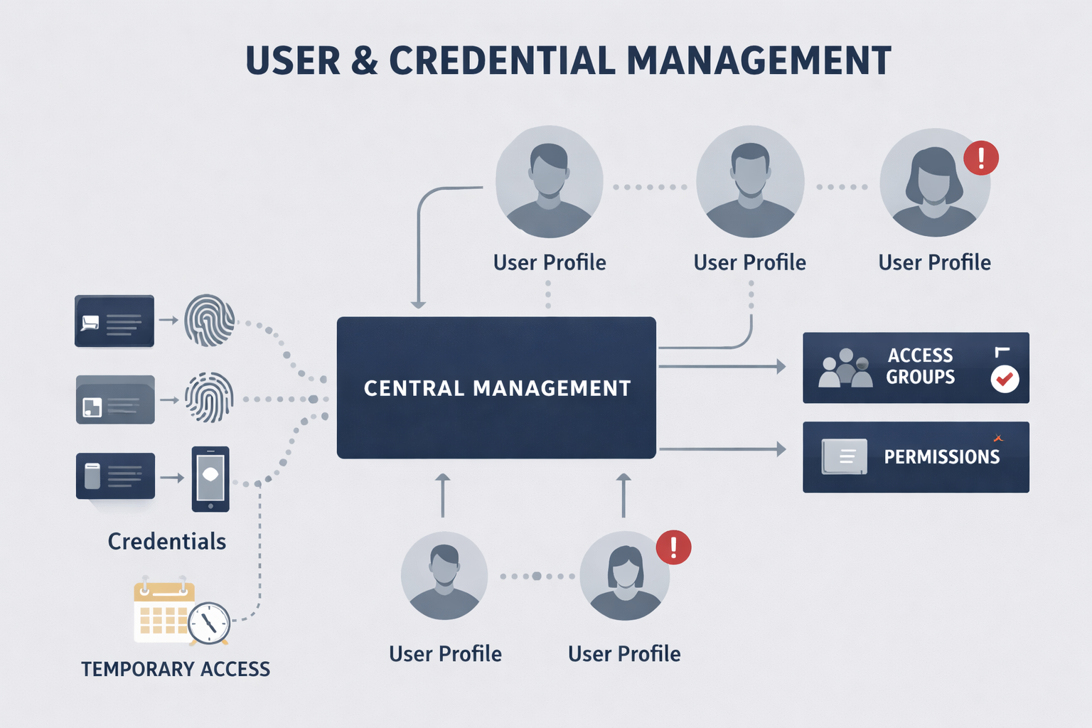 Access control software for user and credential management