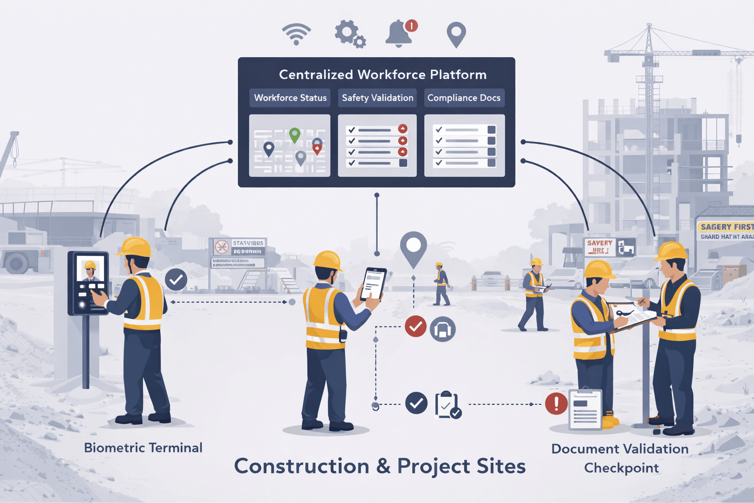 Construction & Project Sites for time attendance system in UAE