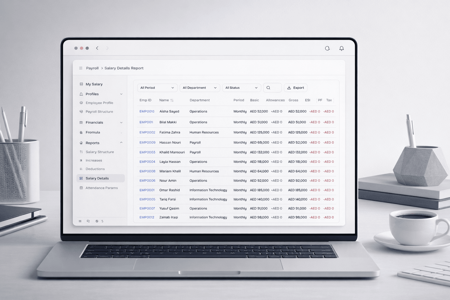Attendance management software with payroll integration for employee data