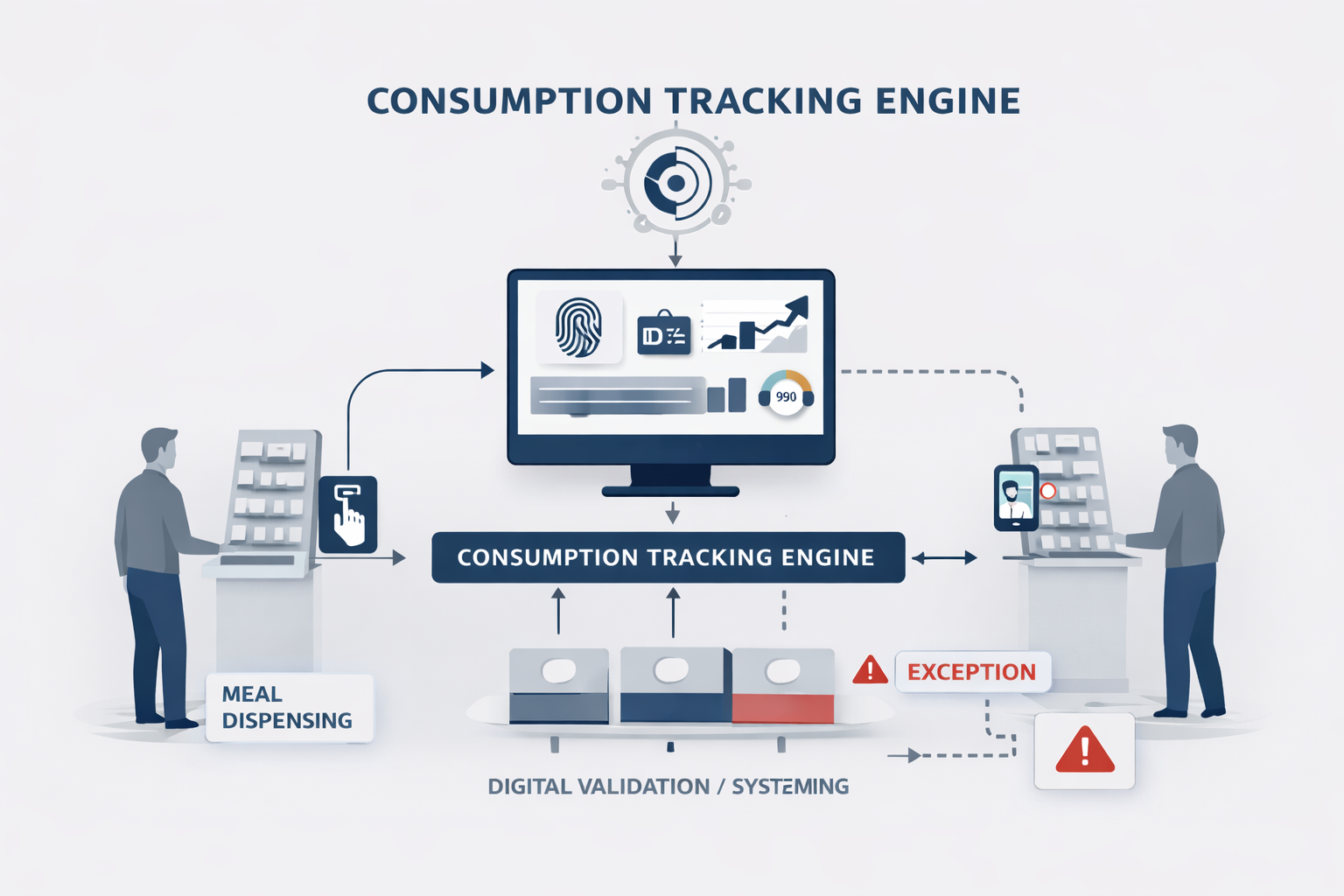 Canteen management software for meal consumption tracking