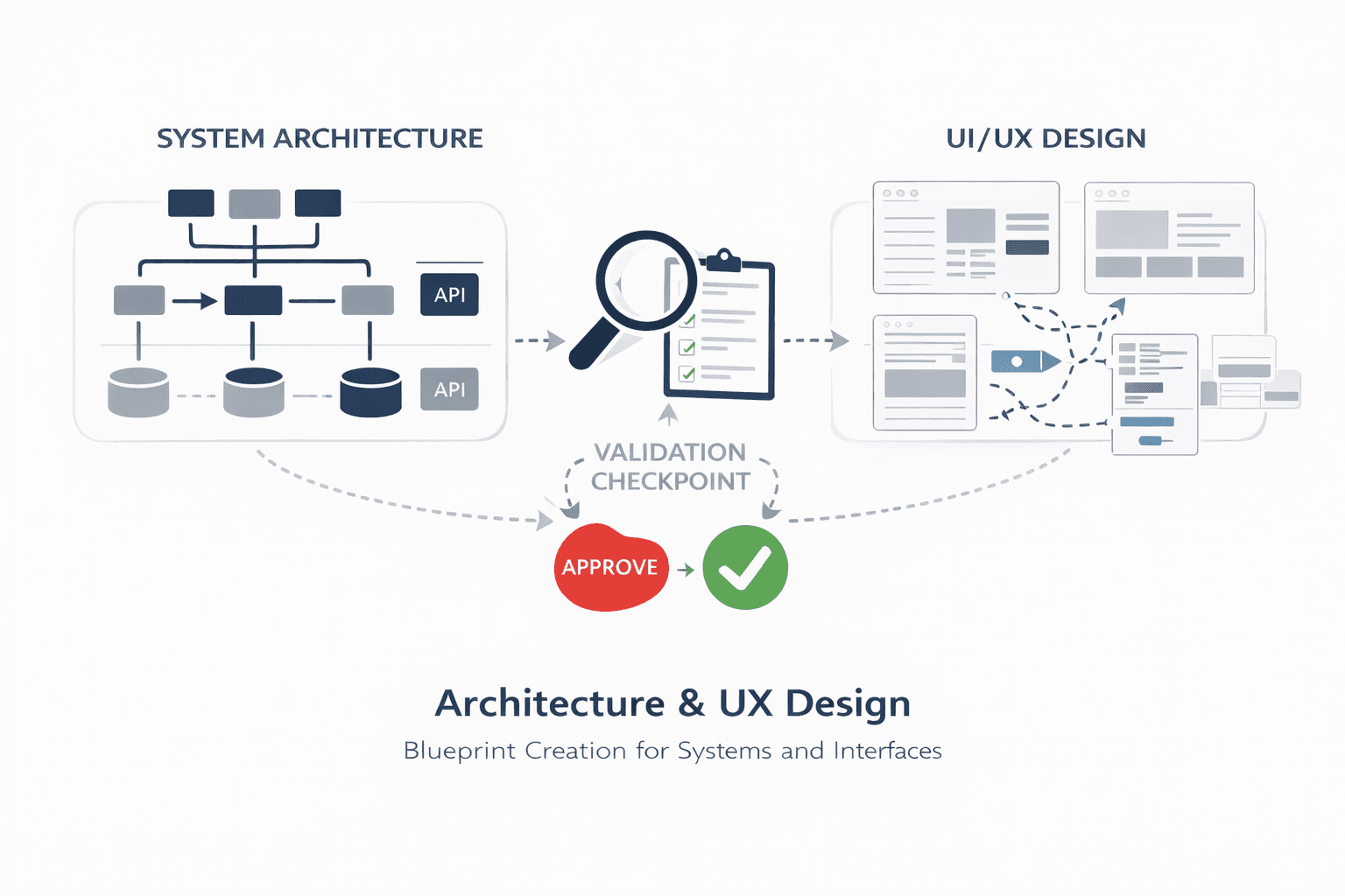 Custom application architecture and UX design for enterprise development projects