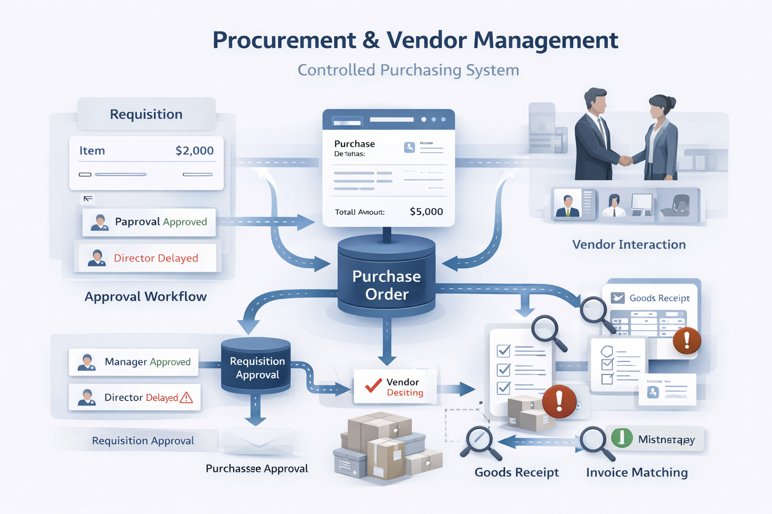 ERP procurement and vendor management for enterprise purchasing workflows