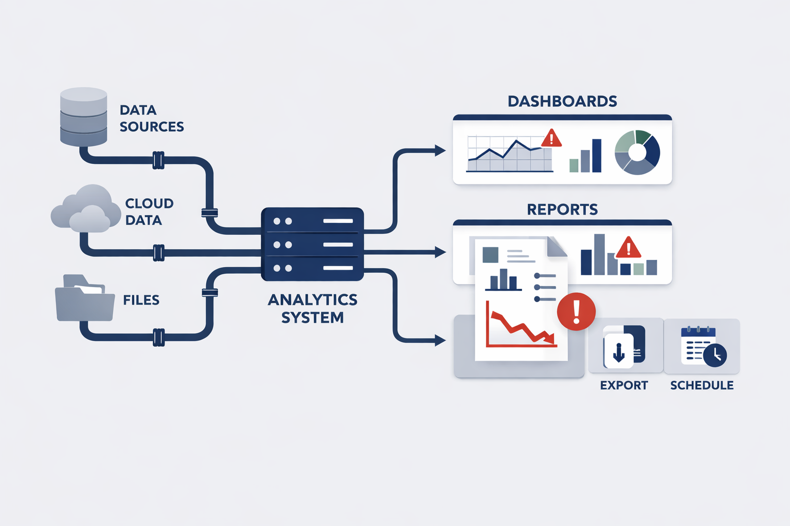ERP reporting and business intelligence dashboard for enterprise audit and compliance