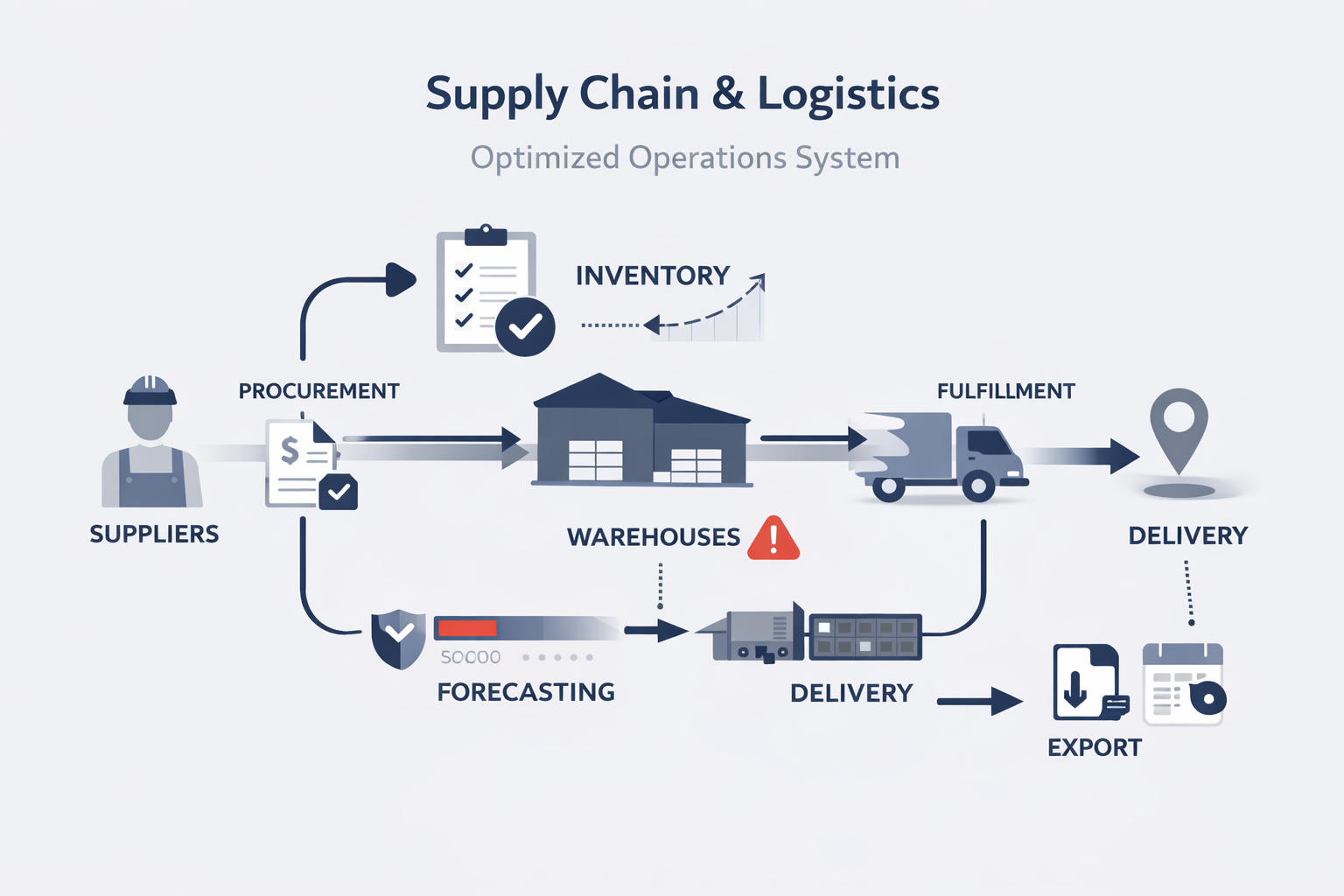 ERP supply chain and logistics module for end-to-end distribution management