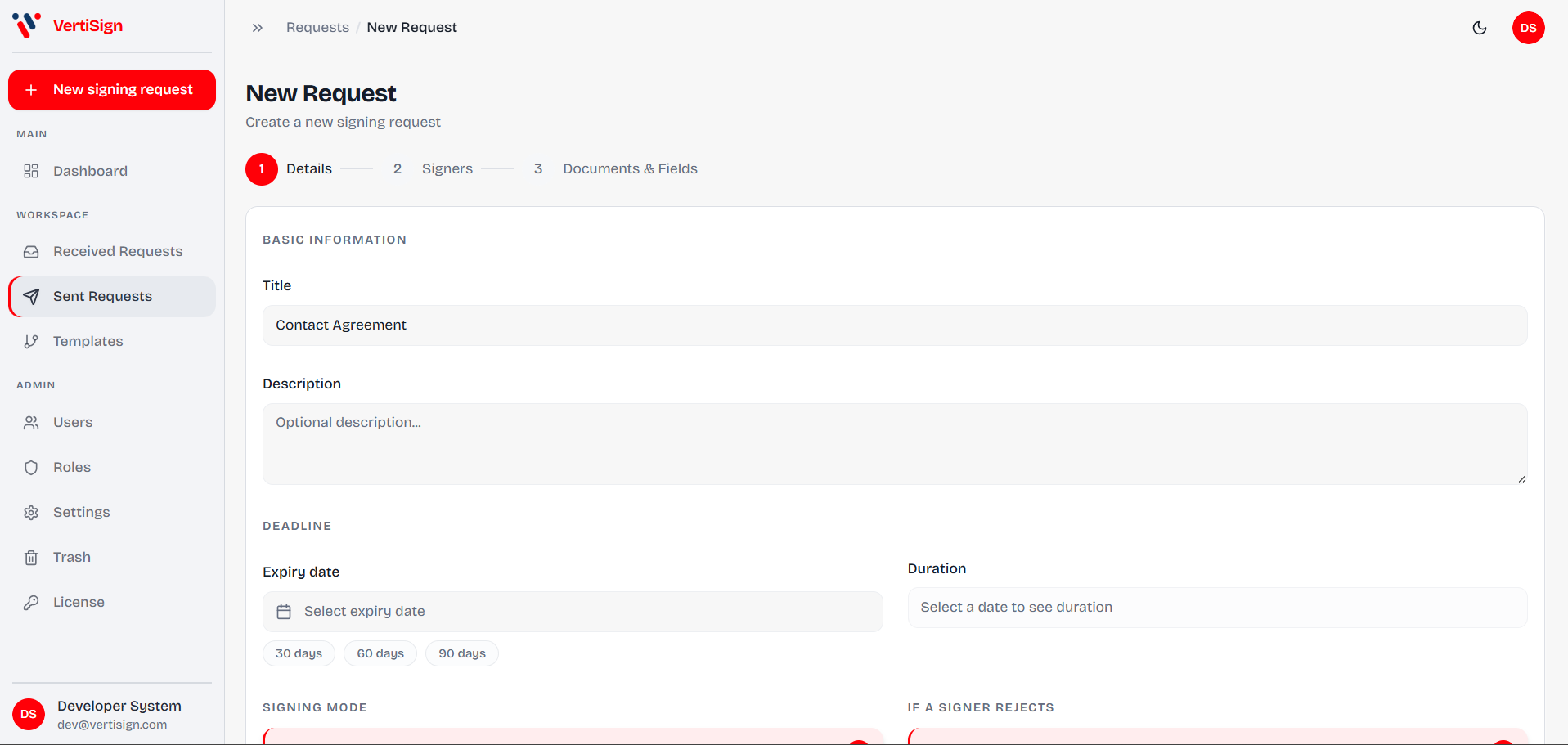 VertiSign enterprise access and licensing controls with RBAC and LDAP support