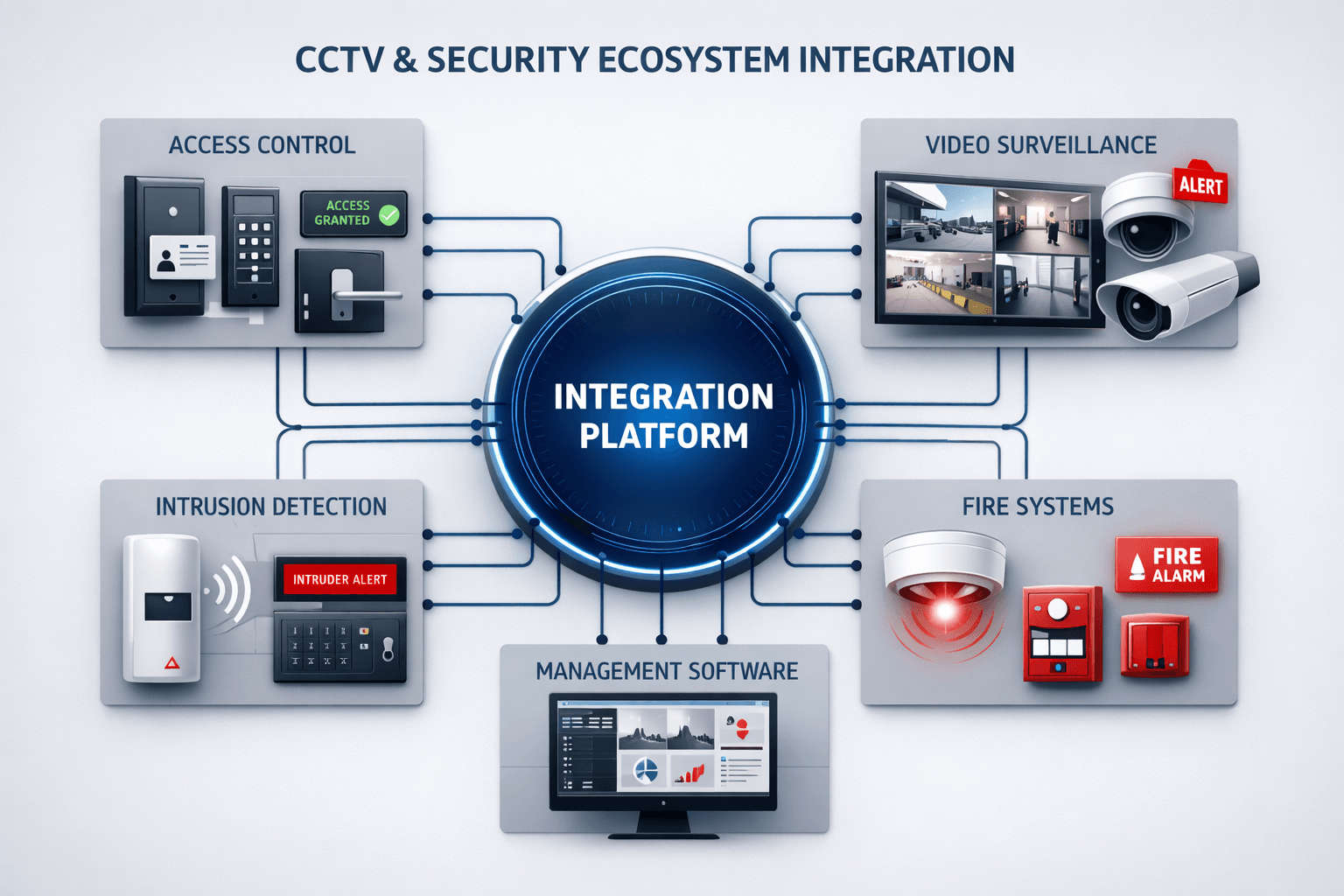CCTV & Security Ecosystem Integration for access control system in UAE
