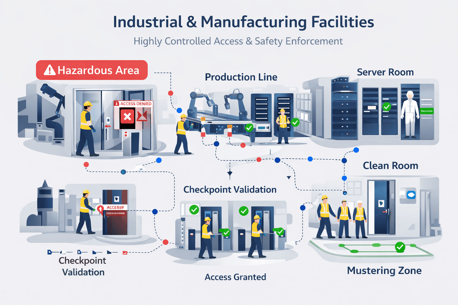 Industrial & Manufacturing Facilities for access control system in UAE