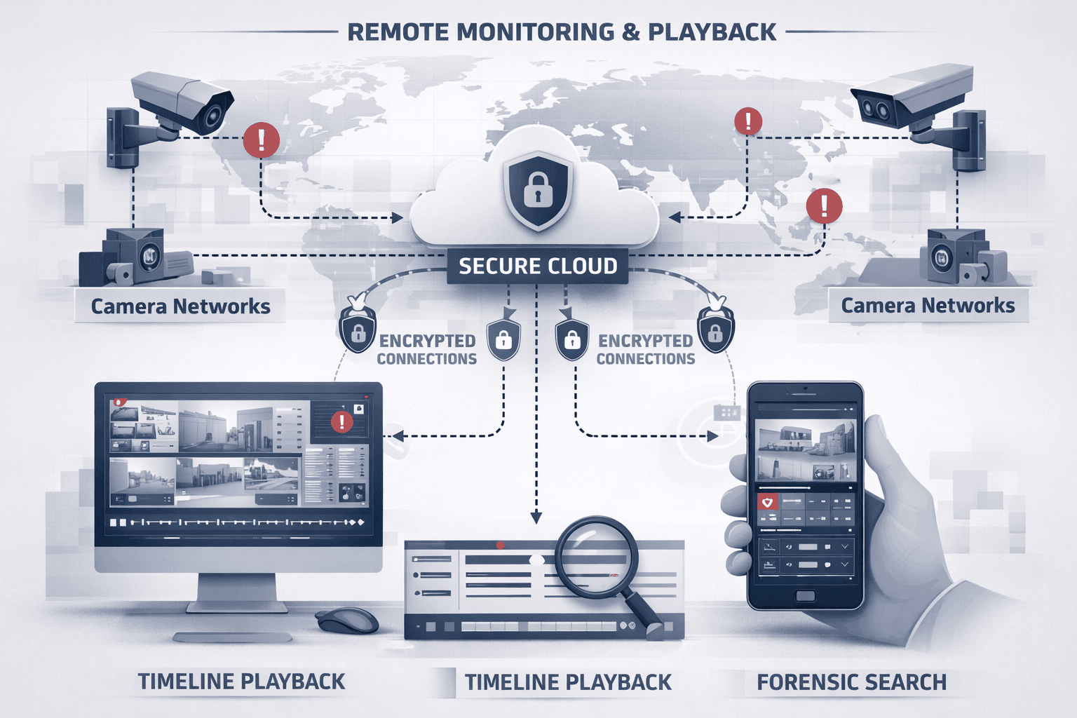Remote Monitoring & Playback for cctv security & surveillance in UAE