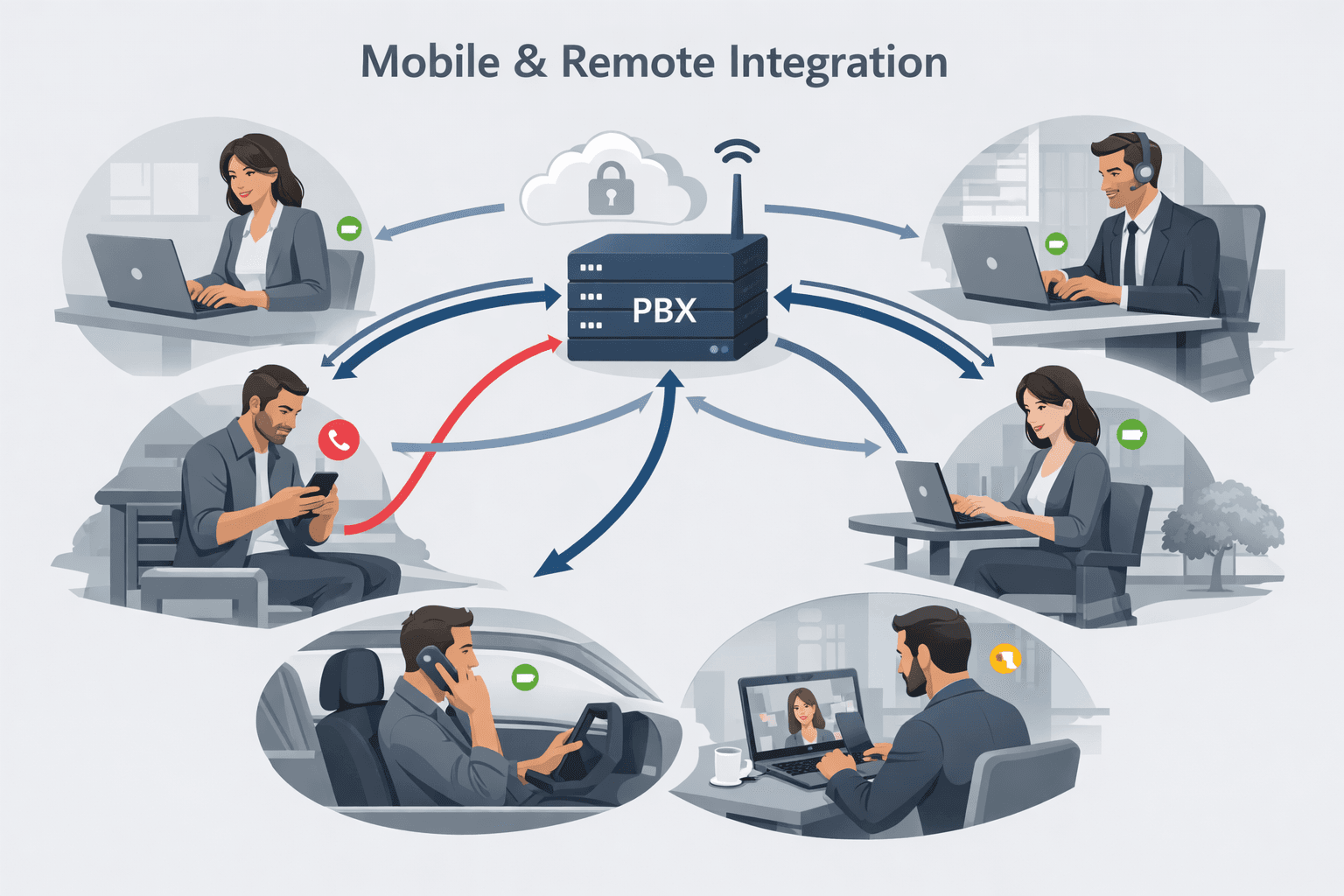 Mobile & Remote Integration for pabx solution in UAE