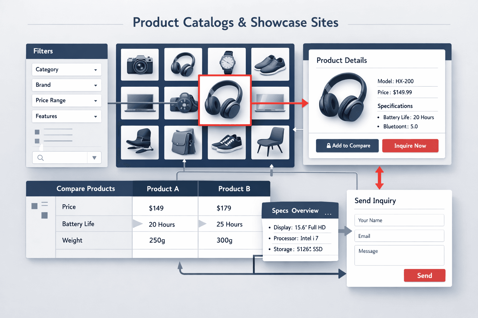 Product Catalogs & Showcase Sites for website development services in UAE