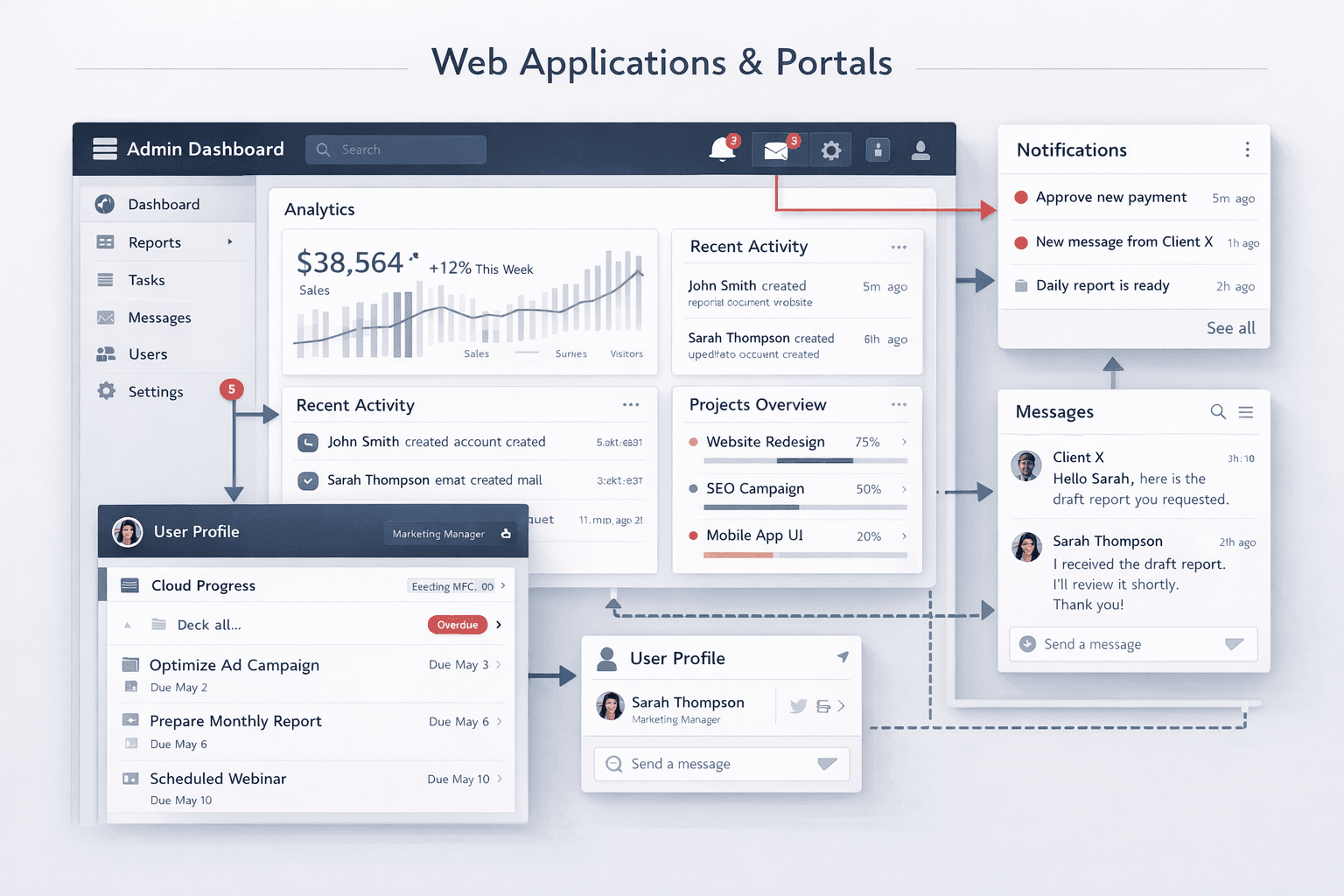 Web Applications & Portals for website development services in UAE